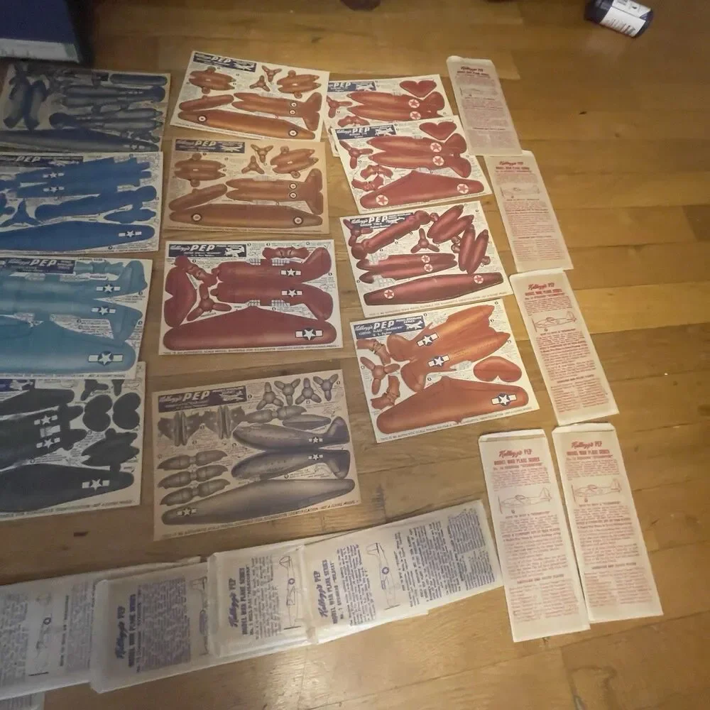1944 Kellogg’s PEP Model War Plane Series Complete 26 Plane Collection WWII